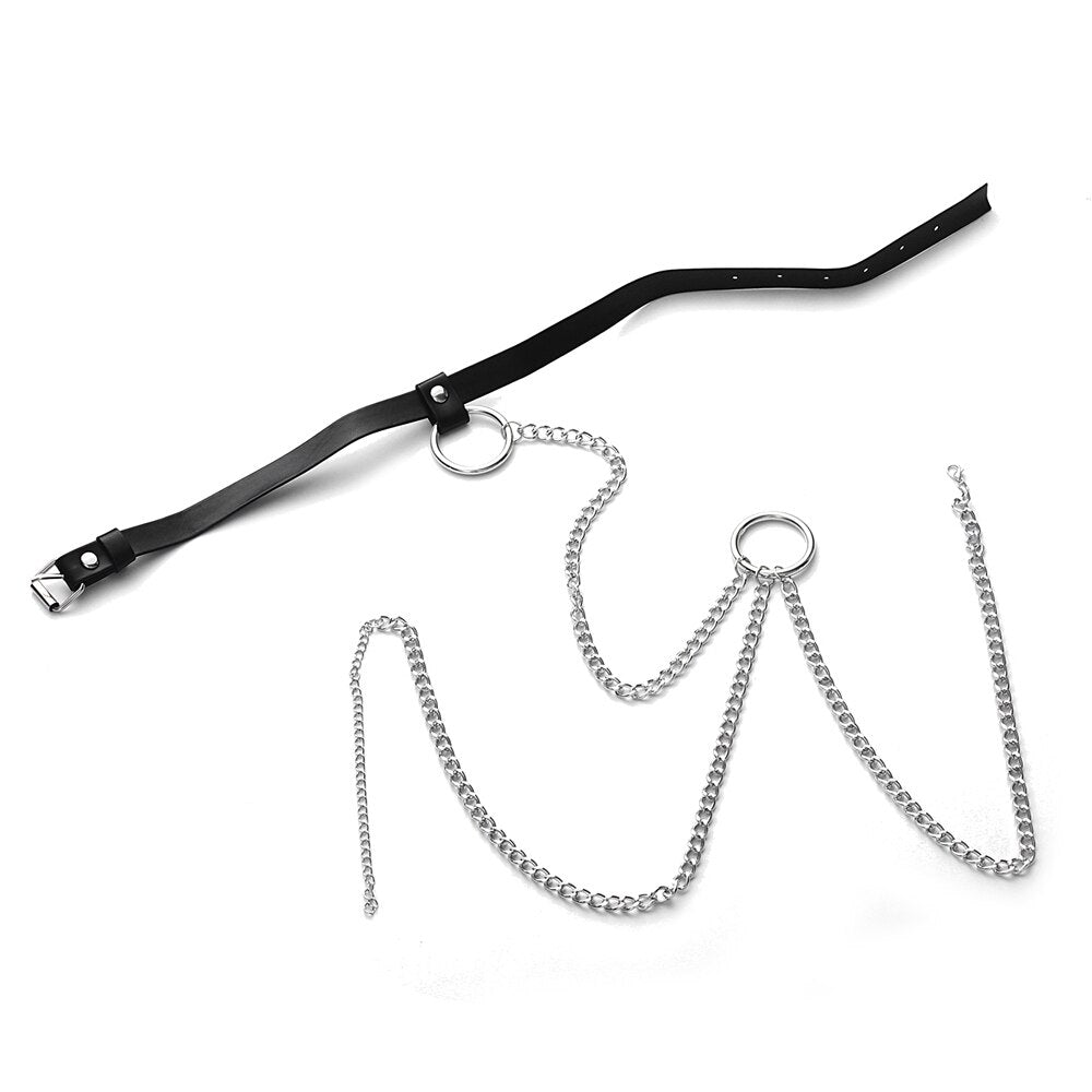 HARNESS WITH CHAIN ON THE WAIST