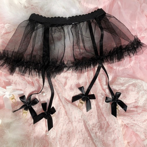 TULLE GARTER WITH BOW