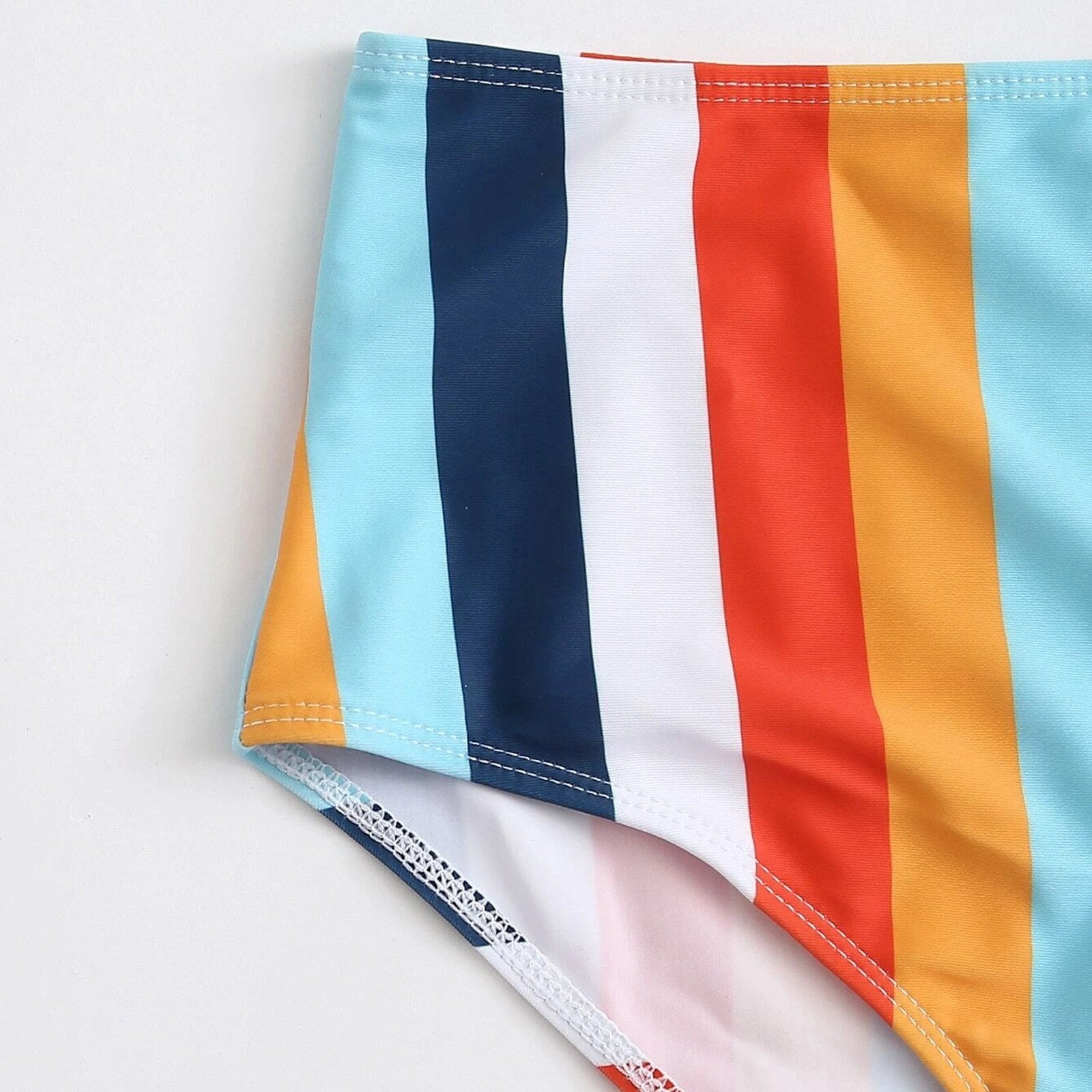 VERTICAL STRIPED BUSTIER BIKINI