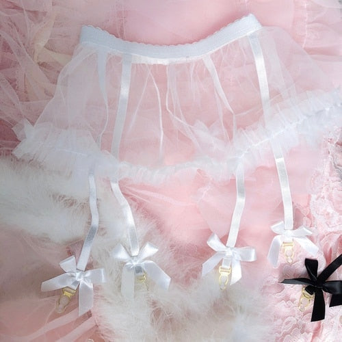 TULLE GARTER WITH BOW