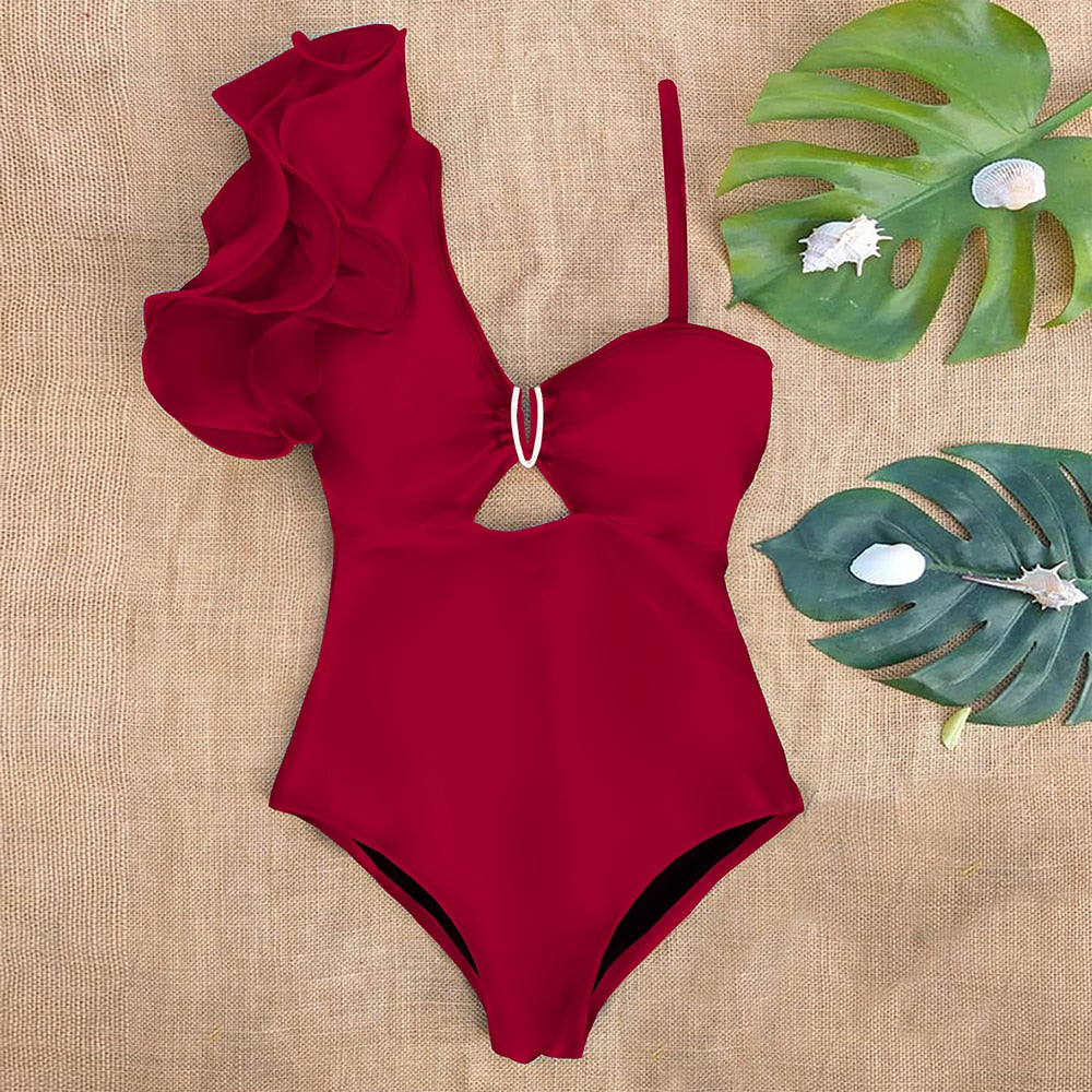 LOWER SHOULDER SWIMSUIT