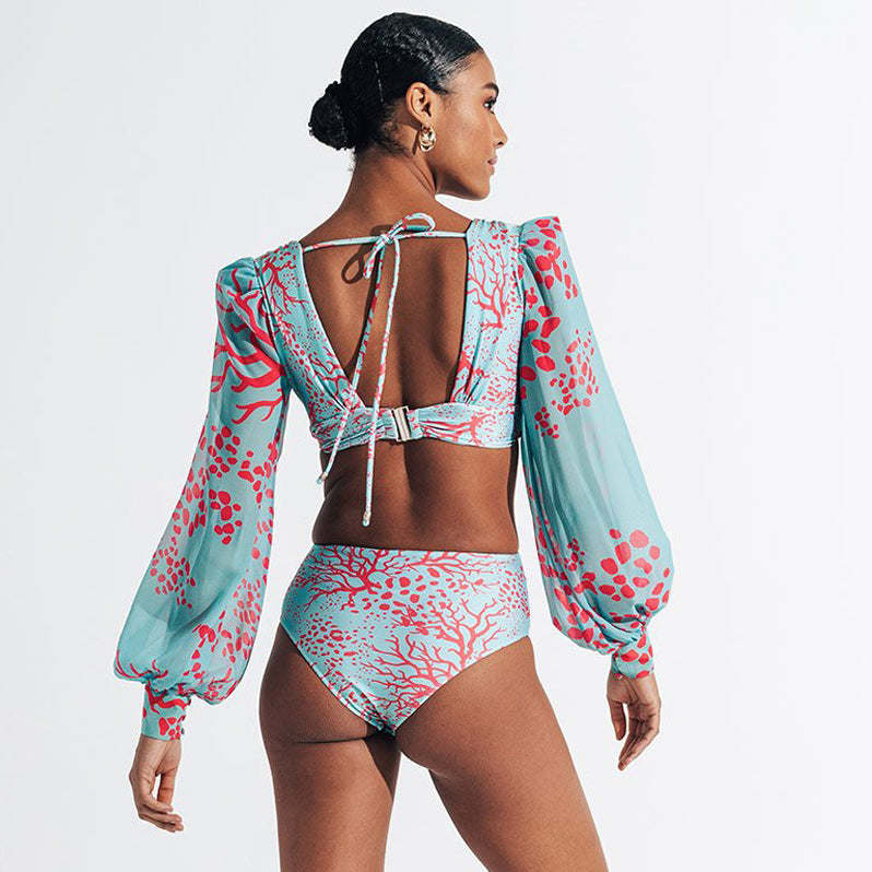 BOHO TARZI TÜL KOLLU MAYO