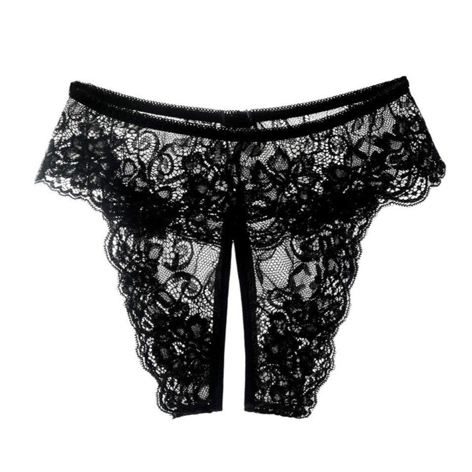 DEKORATİF YIRTMAÇLI BÜYÜK BEDEN DANTEL KÜLOT