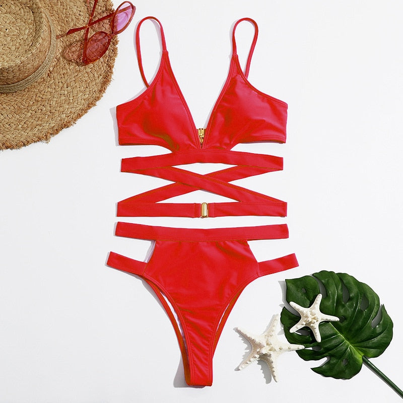 LOW-CUT BIKINI SET