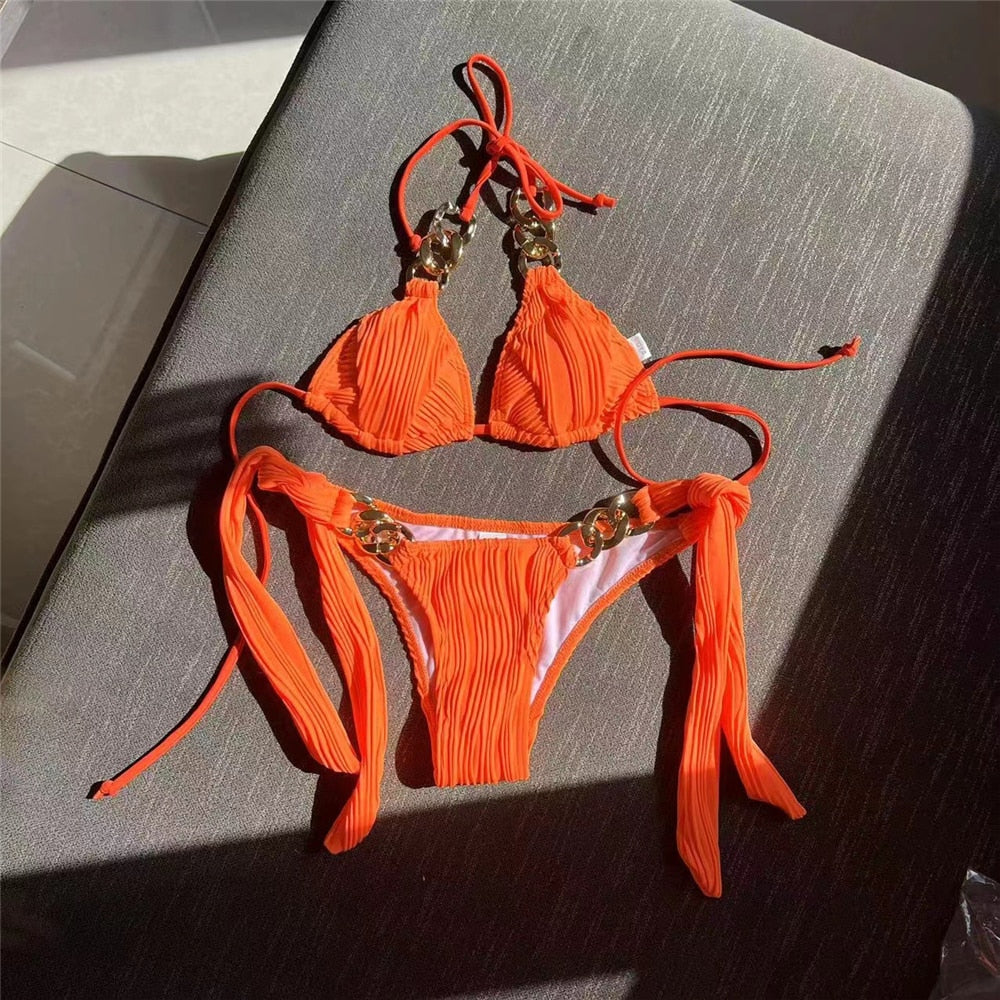 DECORATIVE STRING CHAIN BIKINI