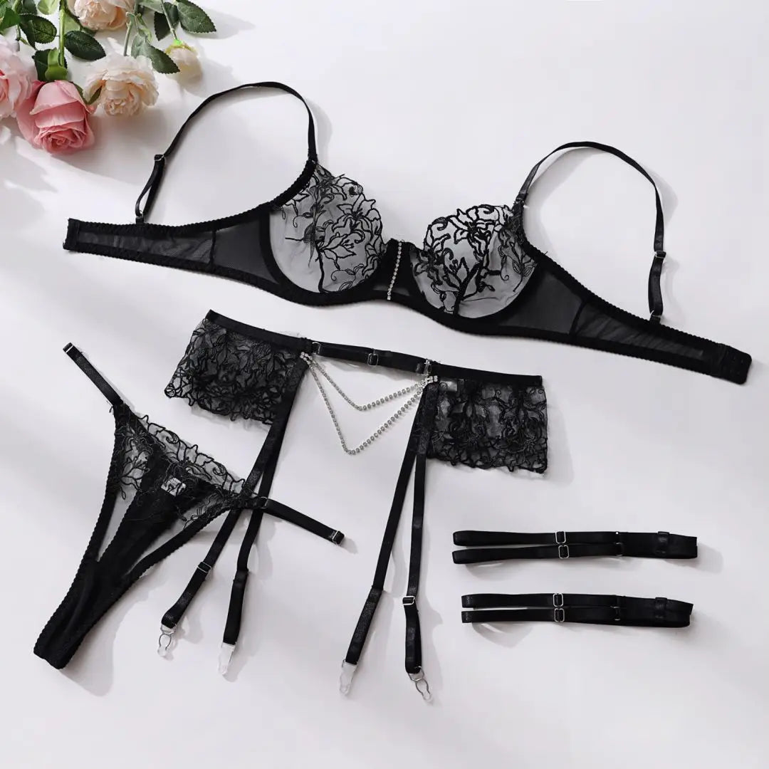 CRYSTAL CHAIN UNDERWEAR SET
