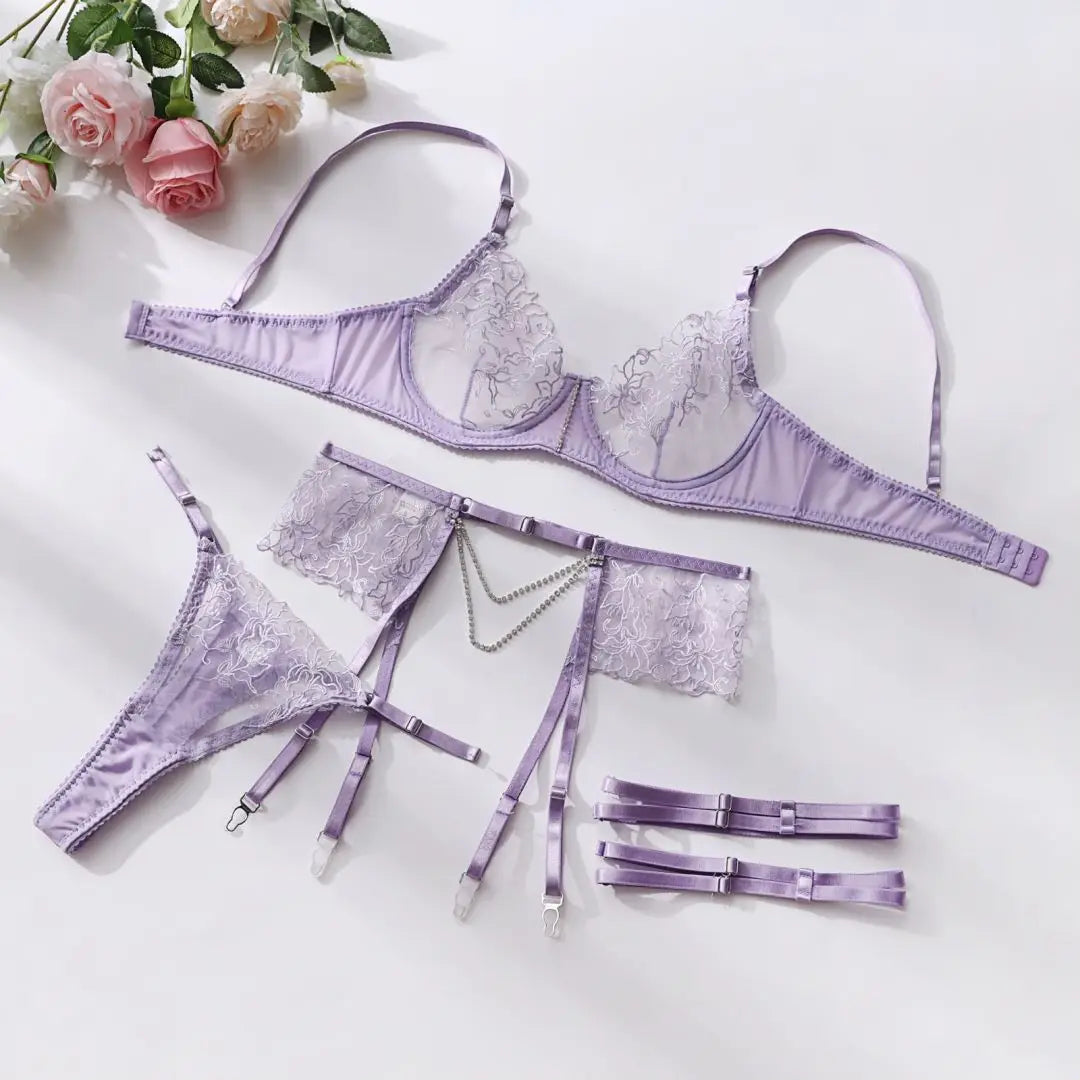 CRYSTAL CHAIN UNDERWEAR SET