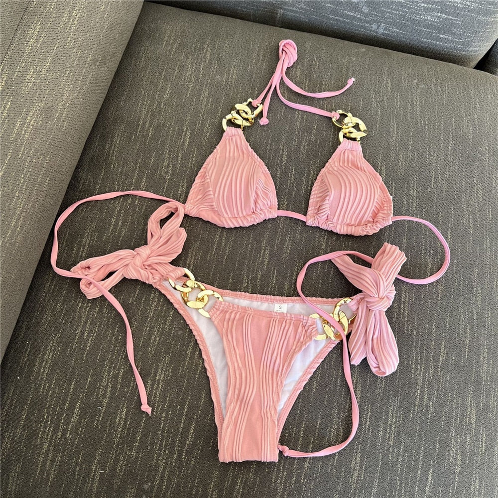 DECORATIVE STRING CHAIN BIKINI