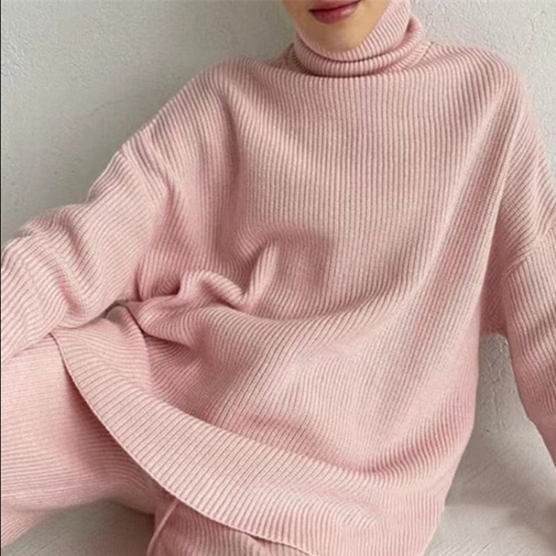 BALIKÇI YAKALI UZUN EV KIYAFETİ SETİ