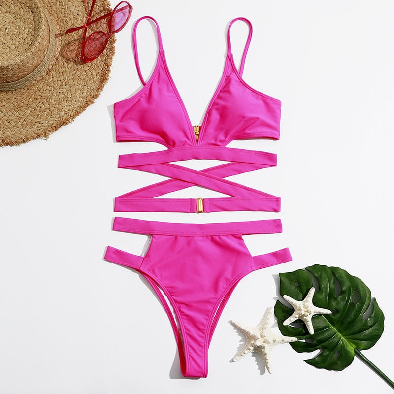 LOW-CUT BIKINI SET