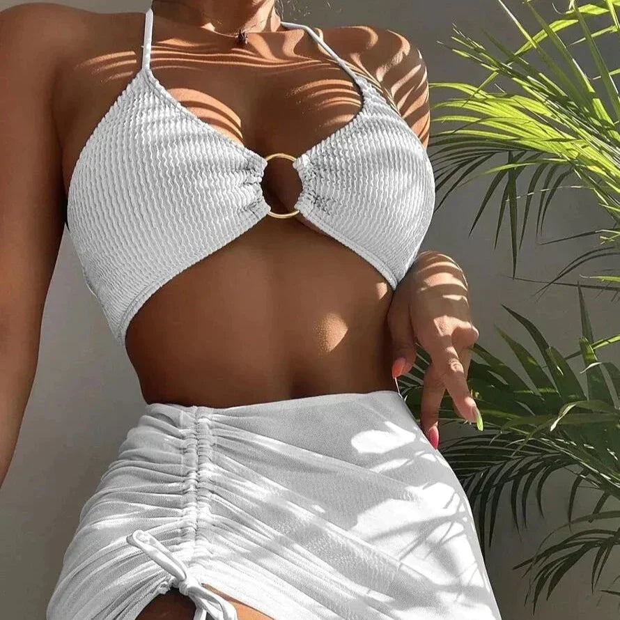 SKIRT RIBBED BIKINI