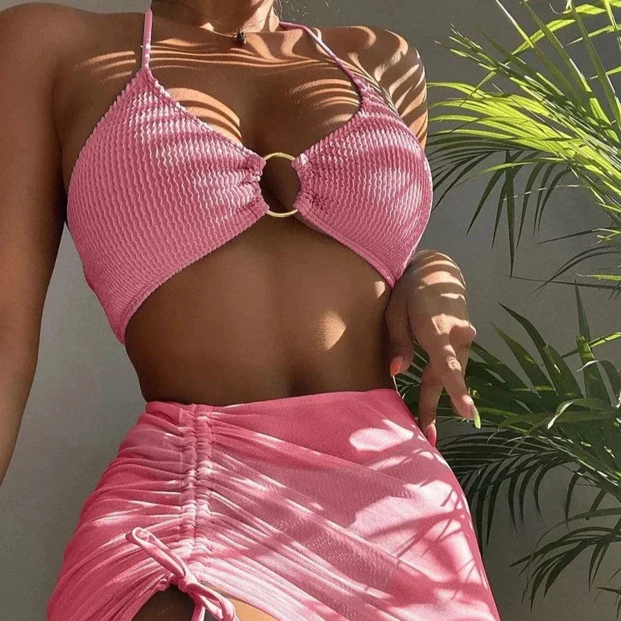 SKIRT RIBBED BIKINI