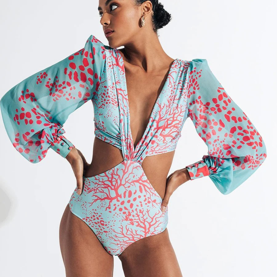 BOHO TARZI TÜL KOLLU MAYO