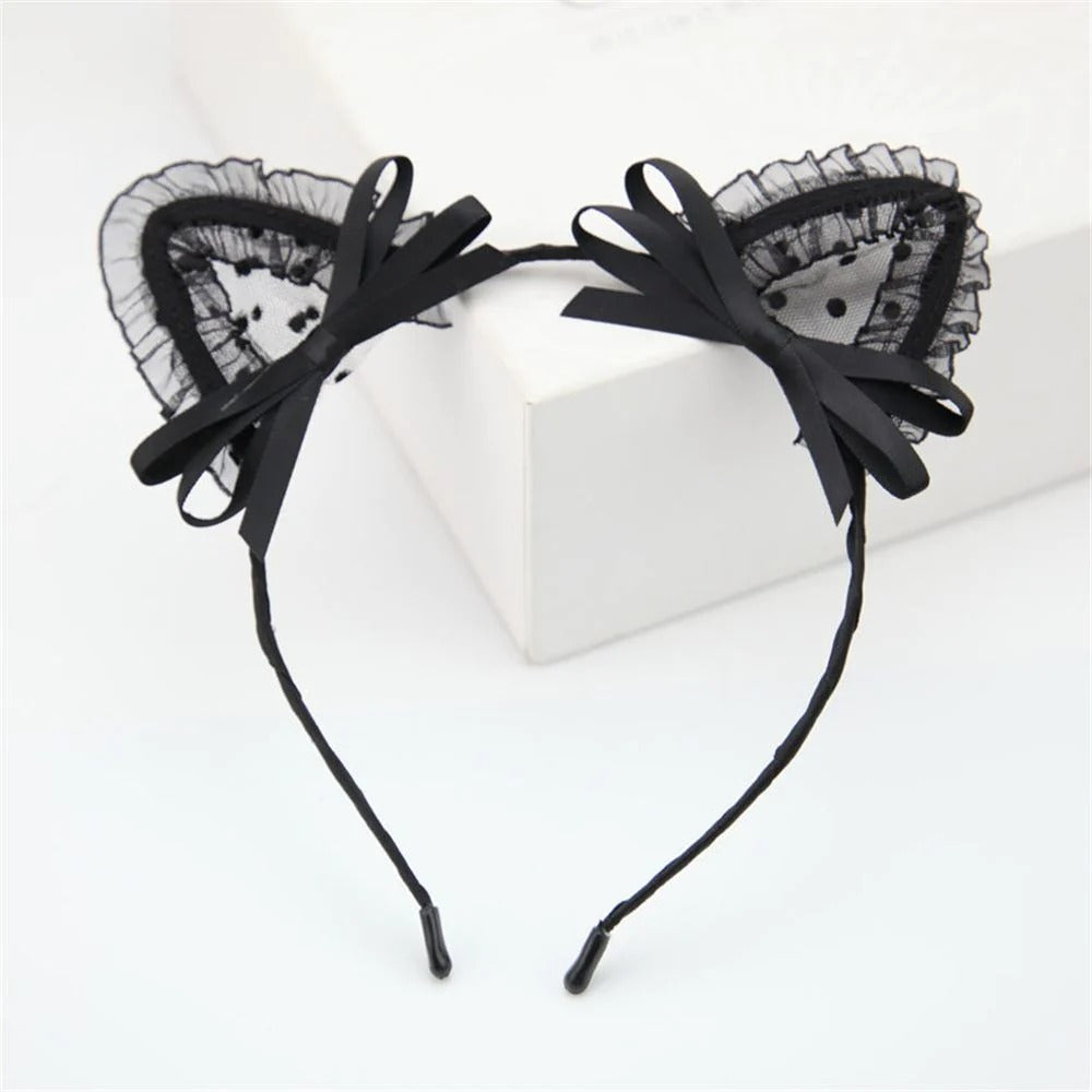 LACE HAIRBAND WITH EARS