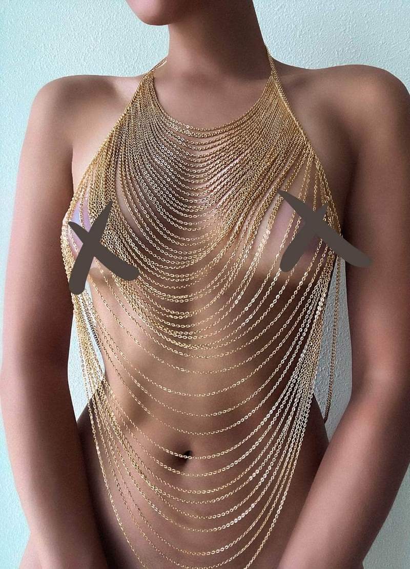 Gold body chain - AGATHA