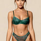 VERONA – Leopard Print Sheer Mesh Set - Emerald