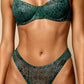 VERONA – Leopard Print Sheer Mesh Set - Emerald