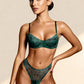 VERONA – Leopard Print Sheer Mesh Set - Emerald