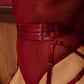 RUBY – Burgundy Mesh Bodysuit with Opera Gloves