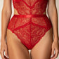 CARMEN – Wired Cup & Satin Waist Red Bodysuit
