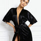 LUNA – Satin & Lace Sleeve Kimono Robe