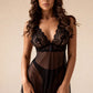 CLARA – White Sheer Lace Babydoll