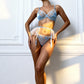 AZURA – Satin & Ruffled Tulle Garter Set - Powder Blue