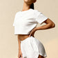 SUMMER – Broderie Anglaise Cotton Short Set - White