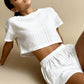 SUMMER – Broderie Anglaise Cotton Short Set - White