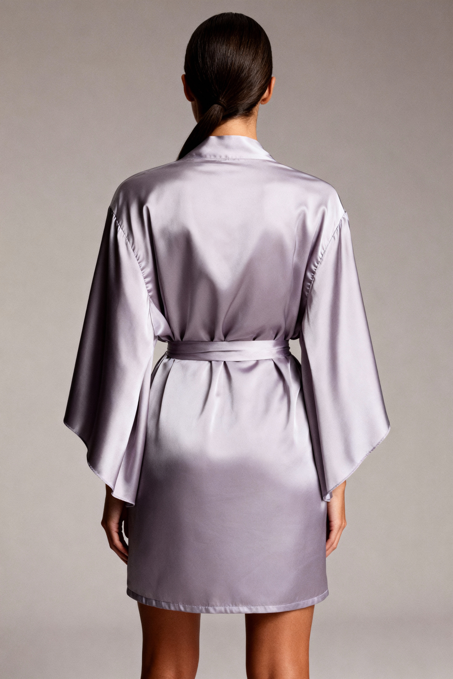 Kimono til kvinder - Midnatsgrå Lilla