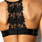 ZURI – Floral Lace & Strappy Racerback Garter Set - Noir