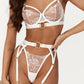 AURA – White Embroidery & Gold Hexagon Hardware Set