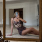 TARA – Pink Leopard & Nude Mesh Bustier Dress - Pink Animal