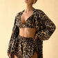 KAT – Leopard Print Satin 3-Piece Kimono Set - Animal