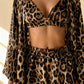 KAT – Leopard Print Satin 3-Piece Kimono Set - Animal