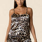 KITTY – Leopard Print Satin Cami & Short Set - Animal