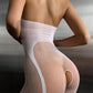 XARA – Crotchless All-Over Sheer Fishnet Body - Noir