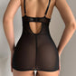 VINA – Underwired Lace Corset Mini Dress - Noir