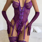 MYRA – Luxurious Sheer Lace Seduction Bodysuit - Multi Color