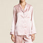 ROMY – Heart Jacquard Satin Pajama Set - Blush