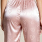 ROMY – Heart Jacquard Satin Pajama Set - Blush