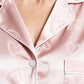 ROMY – Heart Jacquard Satin Pajama Set - Blush