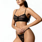 ELISE – Ruffled Lace & Sheer Bralette Set - White