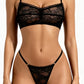 ELISE – Ruffled Lace & Sheer Bralette Set - White