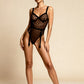 CLEO – Gold Chain & Geometric Mesh Bodysuit