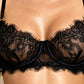 GRACE – Fine Floral Lace & Sheer Mesh Set - Noir