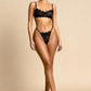 GRACE – Fine Floral Lace & Sheer Mesh Set - Noir
