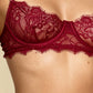 GRACE – Fine Floral Lace & Sheer Mesh Set - Crimson