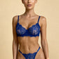 GRACE – Fine Floral Lace & Sheer Mesh Set - Royal Blue