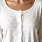 MAISIE – Heart Print Ribbed Knit Pajama Set - Pink Heart